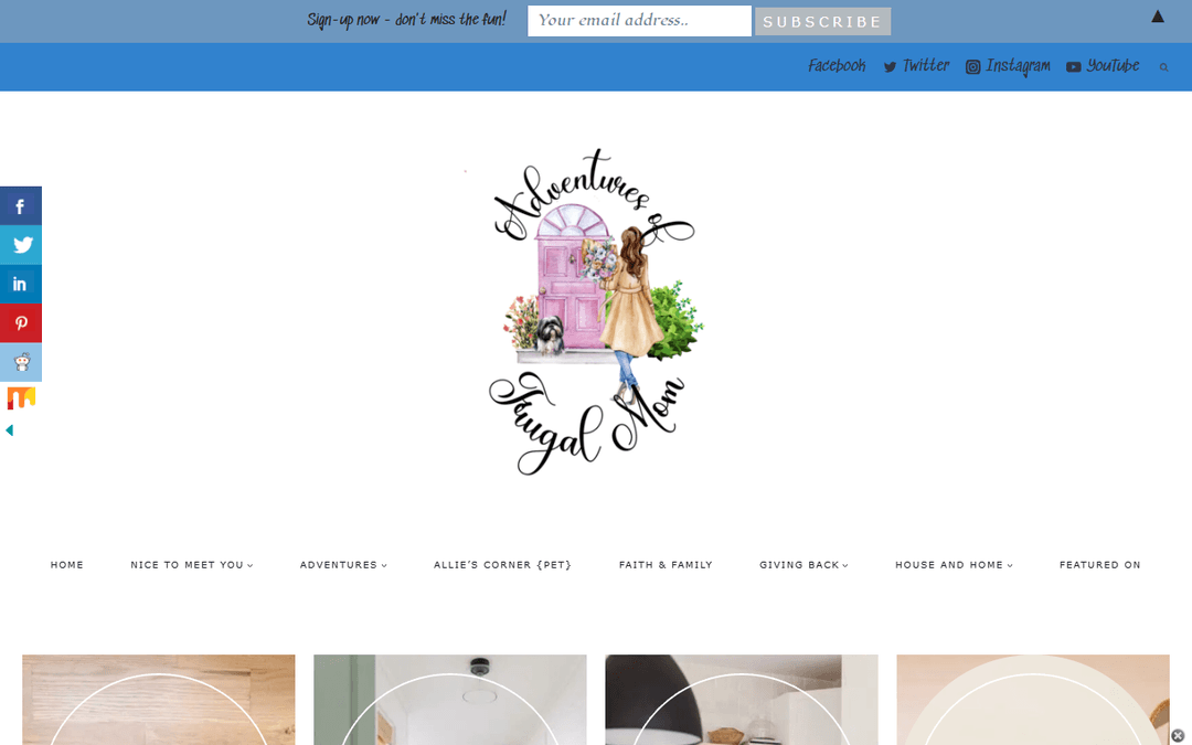 adventuresfrugalmom.com publisher screenshot