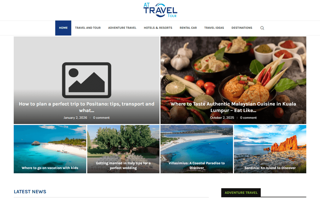 attraveltour.com publisher screenshot