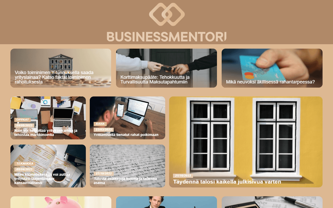 businessmentori.fi publisher screenshot