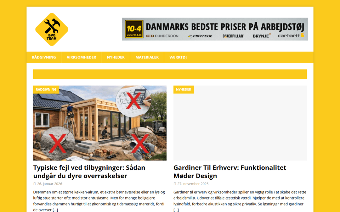 Screenshot des Publishers bygteam.dk