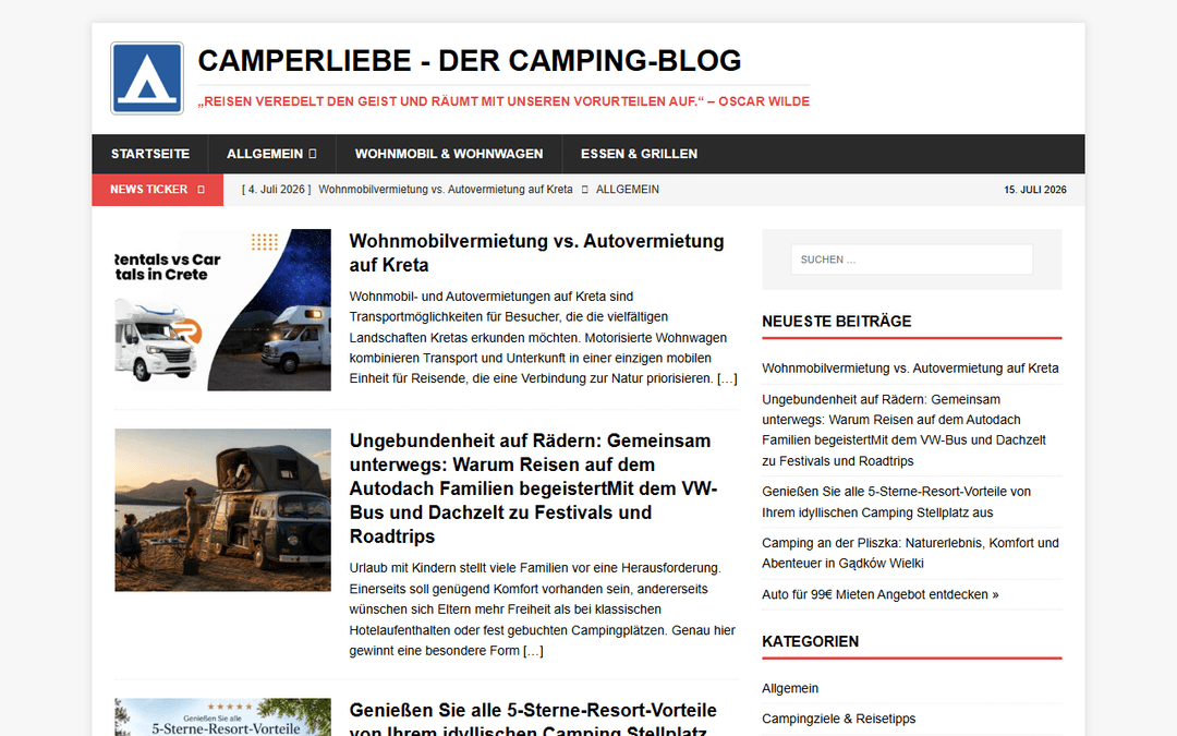 camping-campen.de publisher screenshot