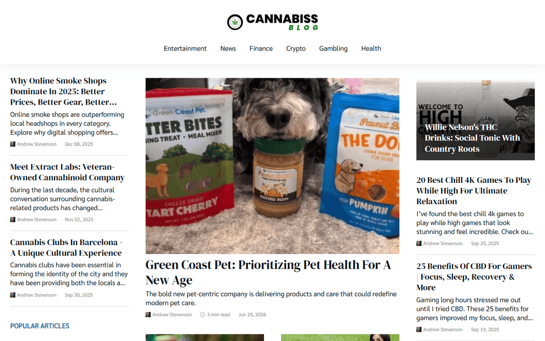 cannabissblog.com publisher screenshot