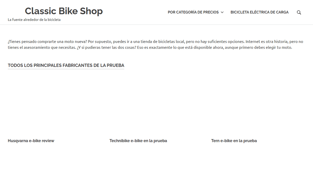 classicbikeshop.eu publisher screenshot