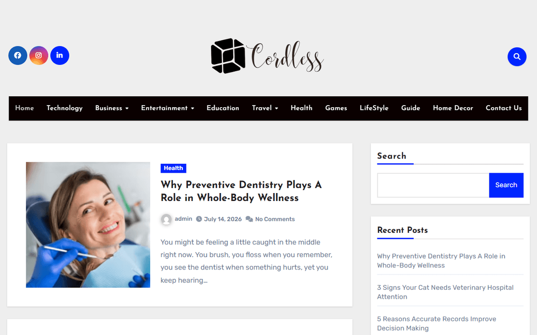 cordless.io publisher screenshot