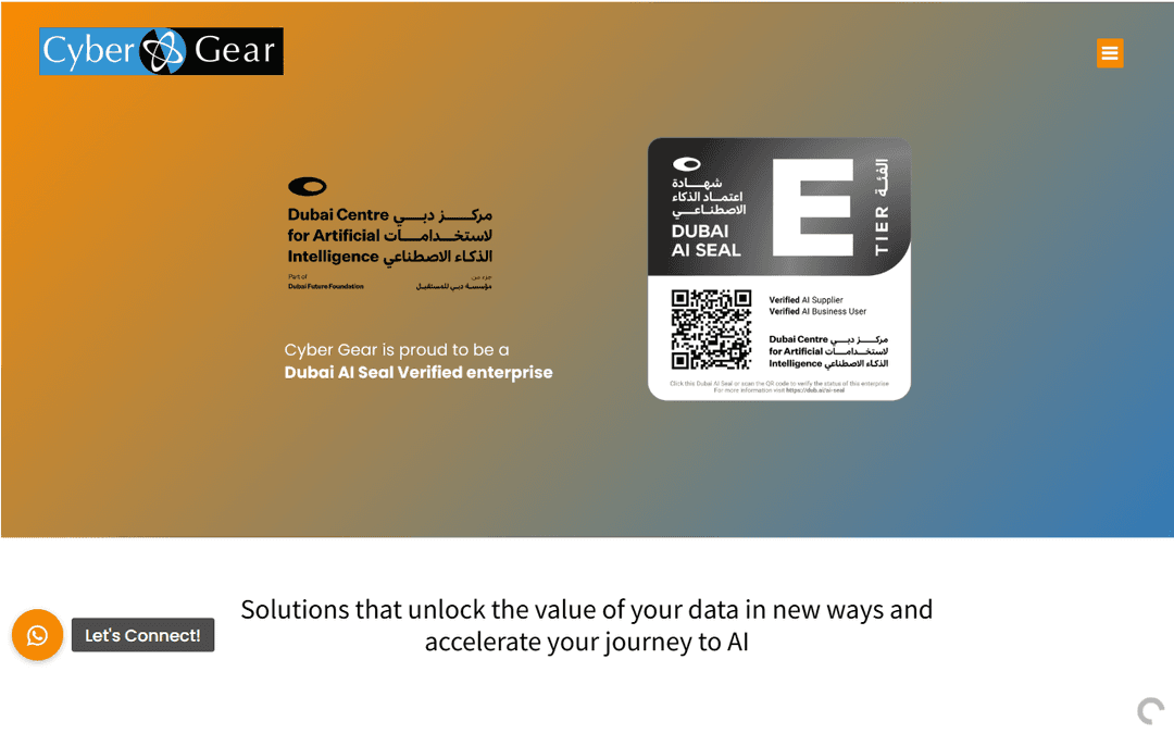 Screenshot des Publishers cyber-gear.ai