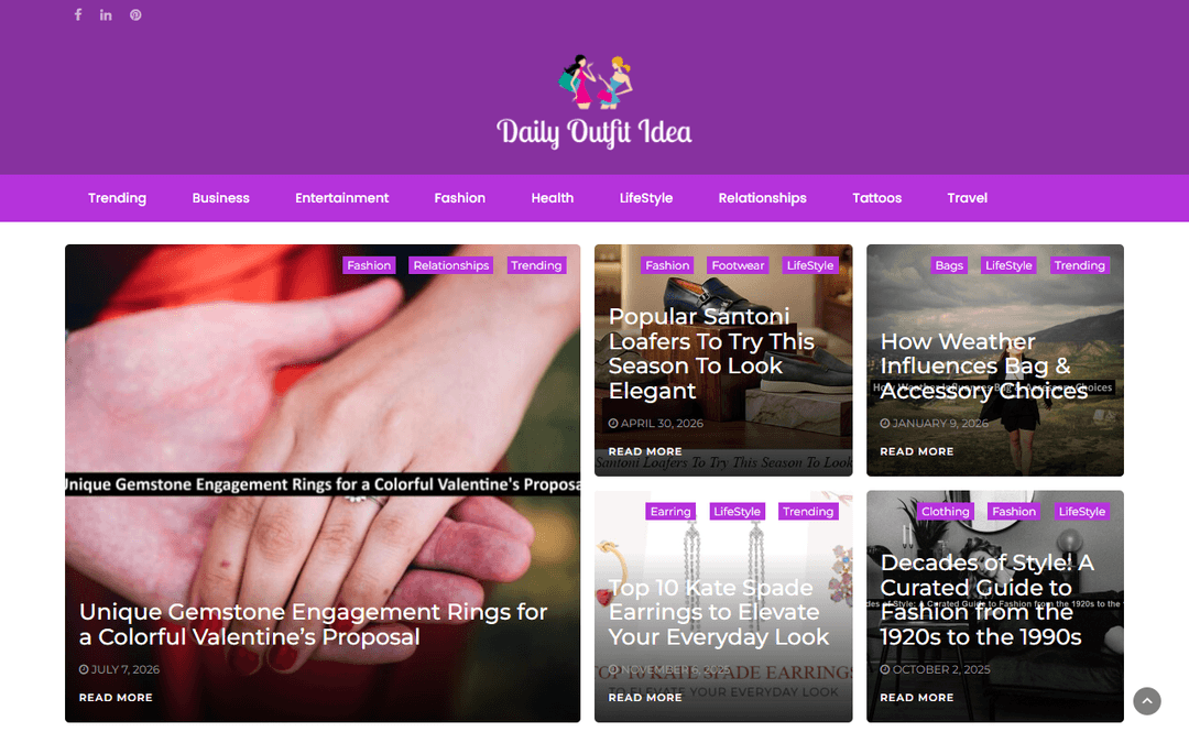 dailyoutfitidea.com publisher screenshot