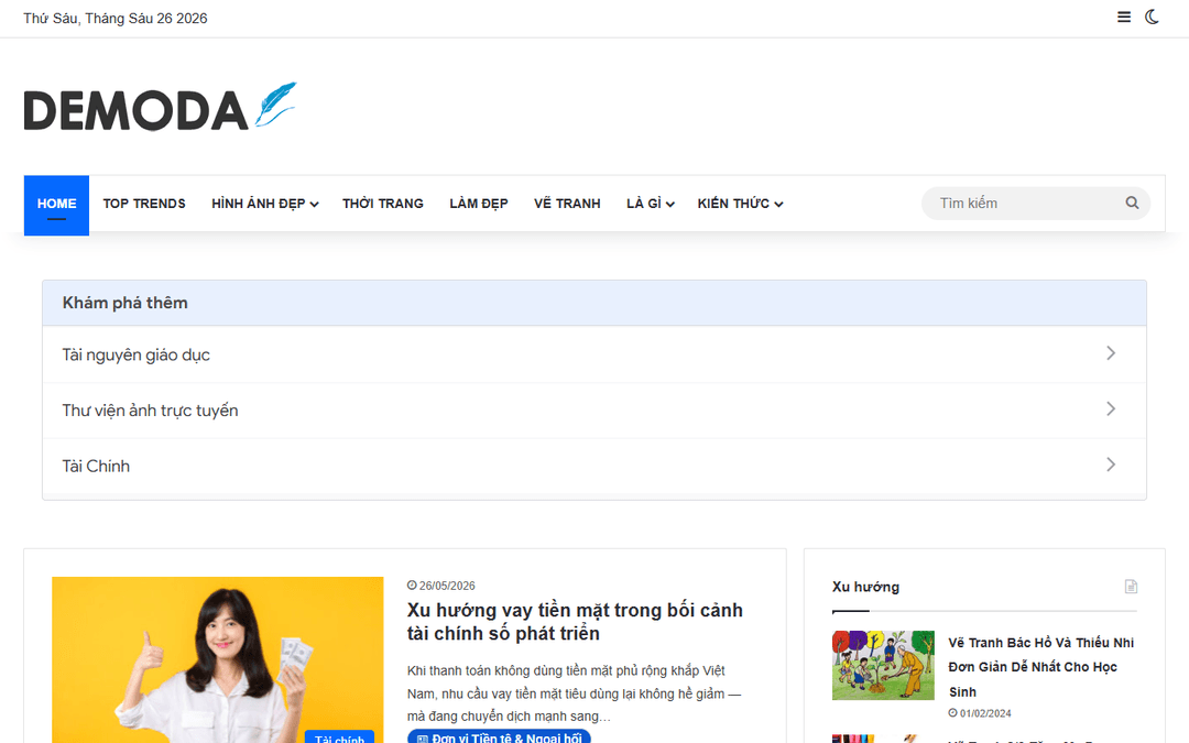 demoda.vn publisher screenshot