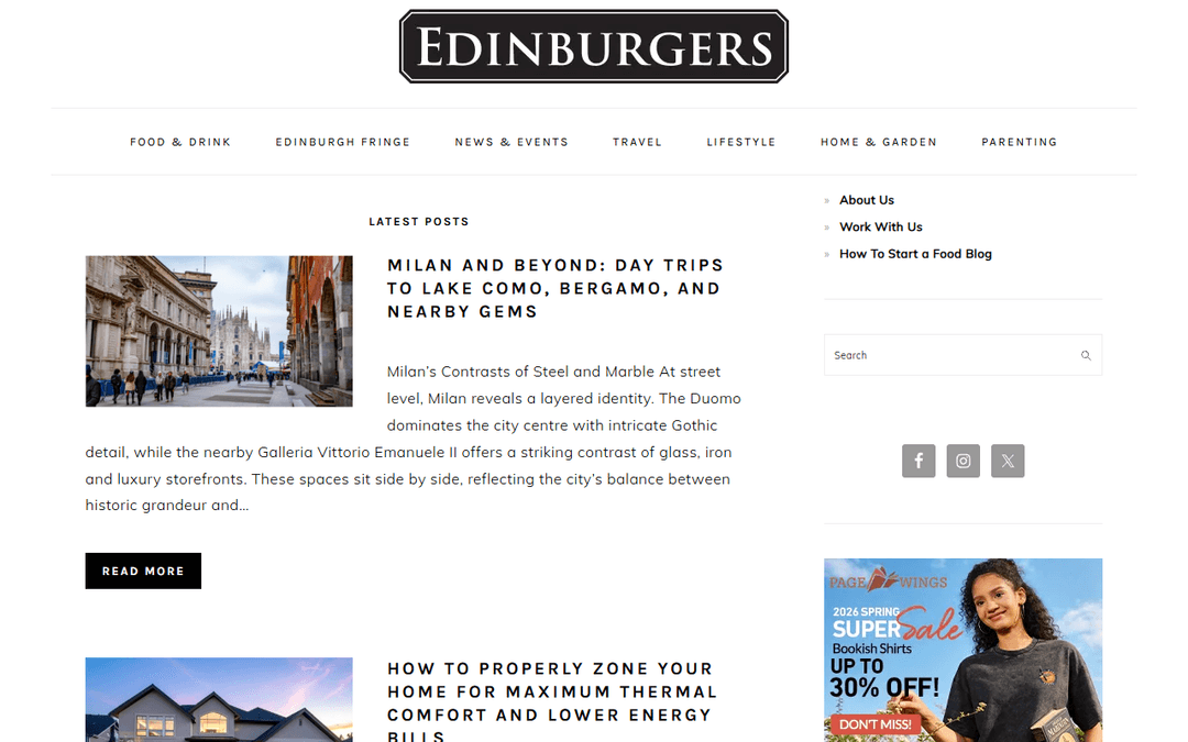 Screenshot des Publishers edinburgers.co.uk