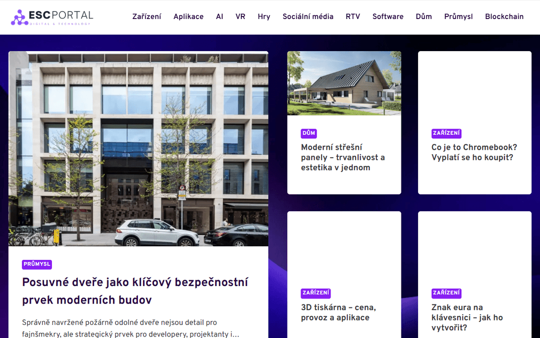 escportal.cz publisher screenshot