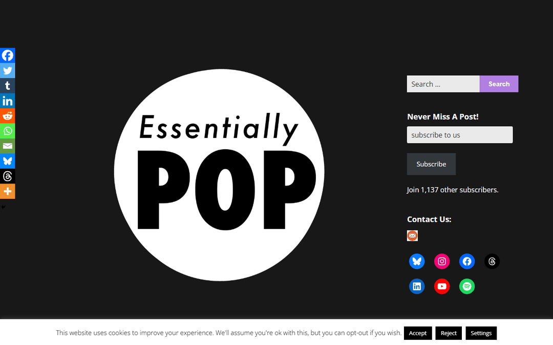 Screenshot des Publishers essentiallypop.com