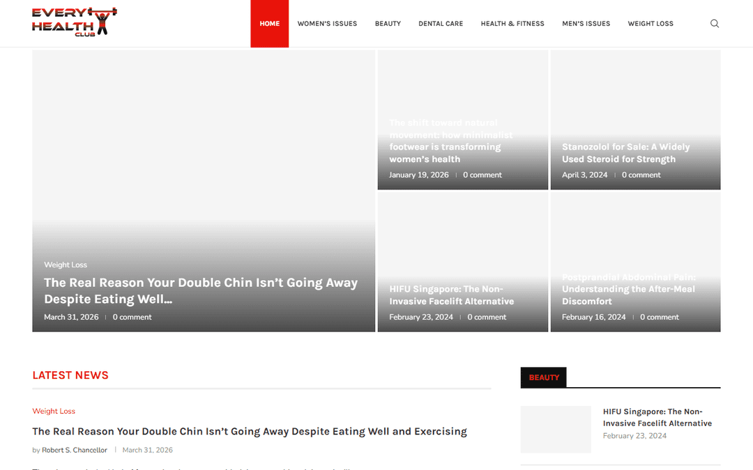 everyhealthclub.com publisher screenshot