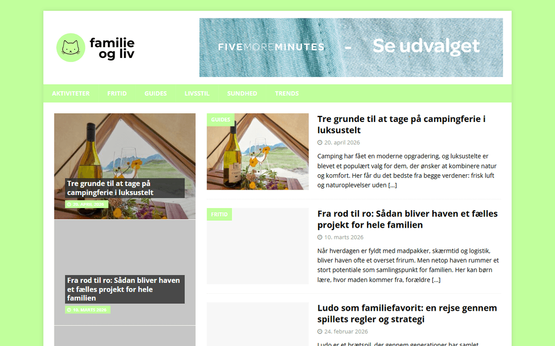 familieogliv.dk publisher screenshot
