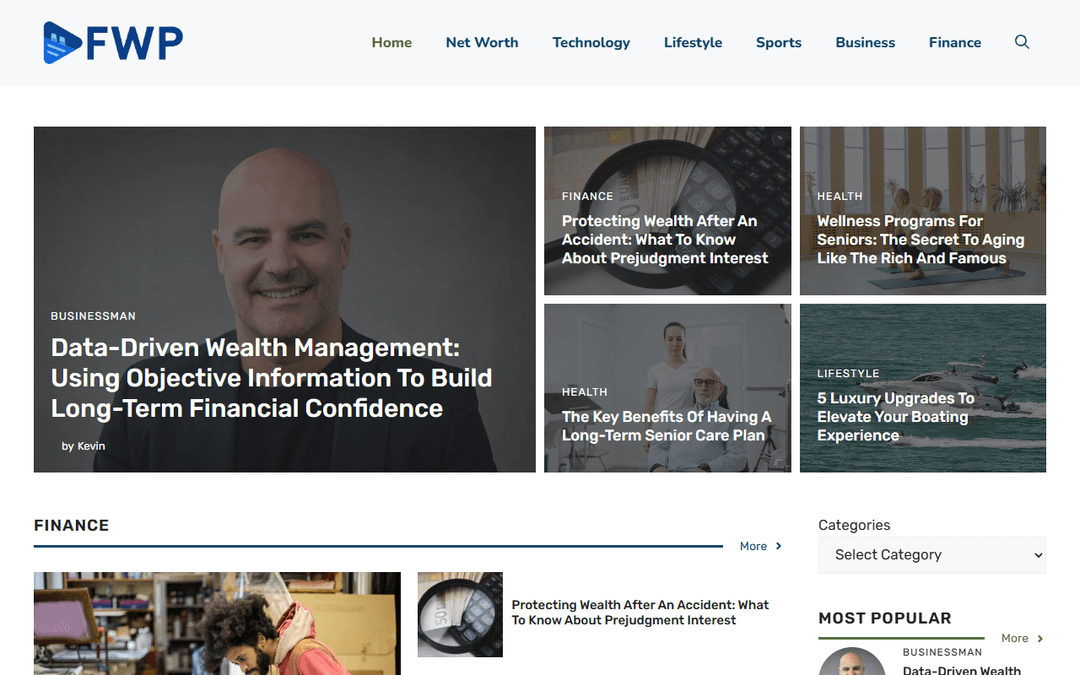 Screenshot des Publishers famouswealthypeople.com