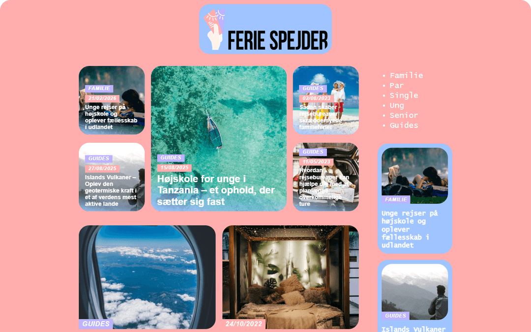 feriespejder.dk publisher screenshot