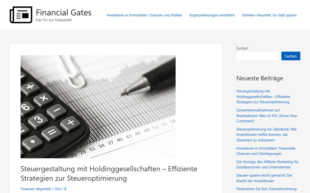 financial-gates.de publisher screenshot
