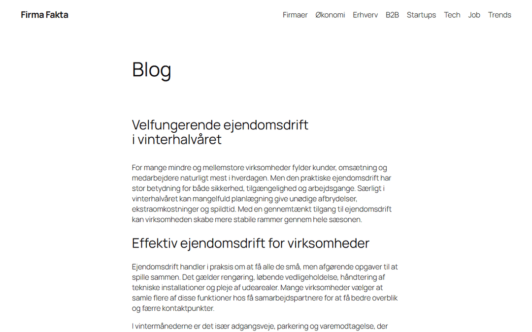 Screenshot des Publishers firmafakta.dk