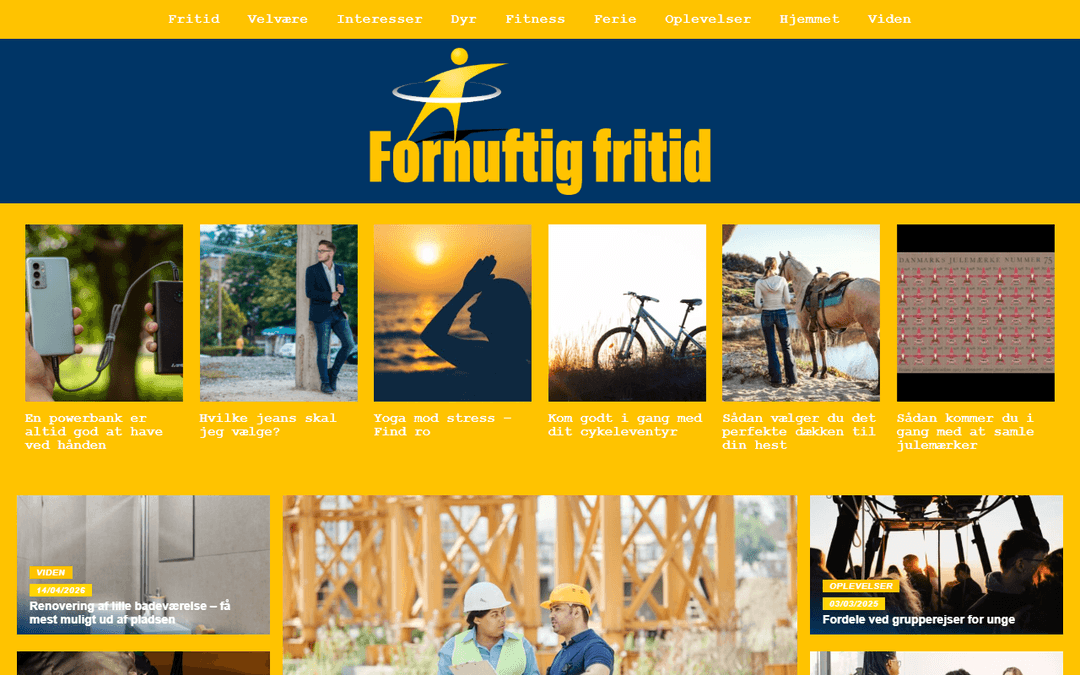 Screenshot des Publishers fornuftigfritid.dk