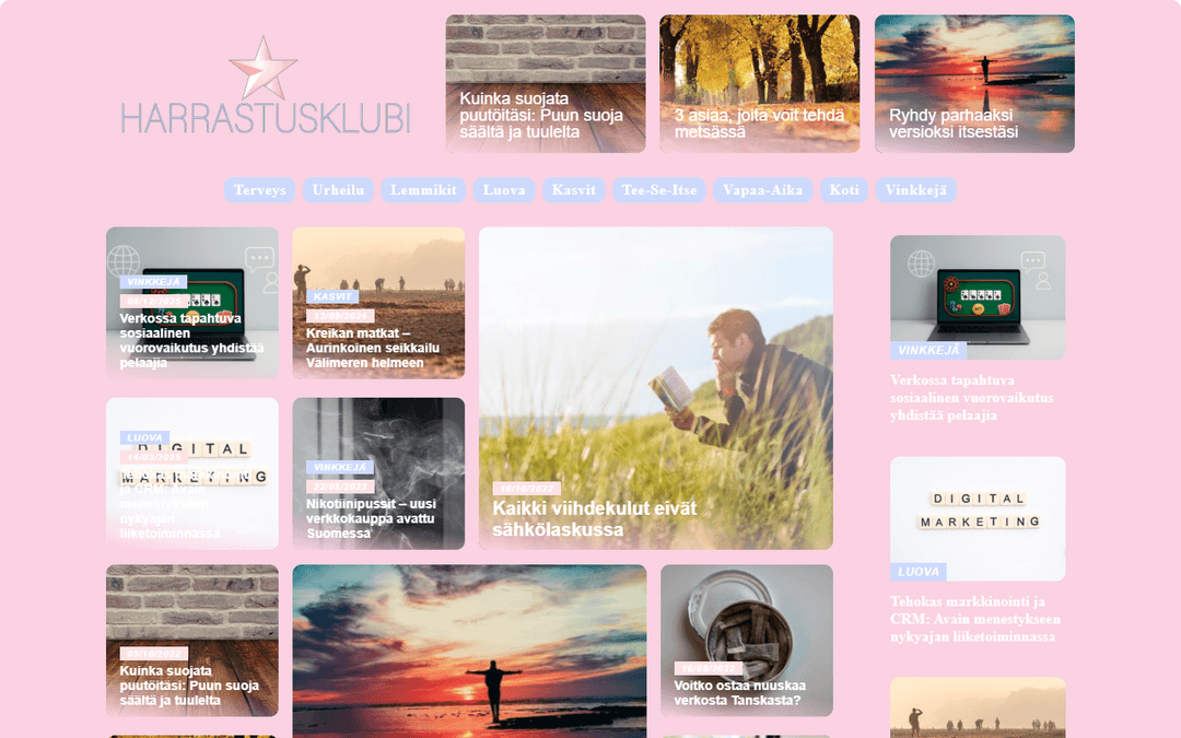 harrastusklubi.fi publisher screenshot