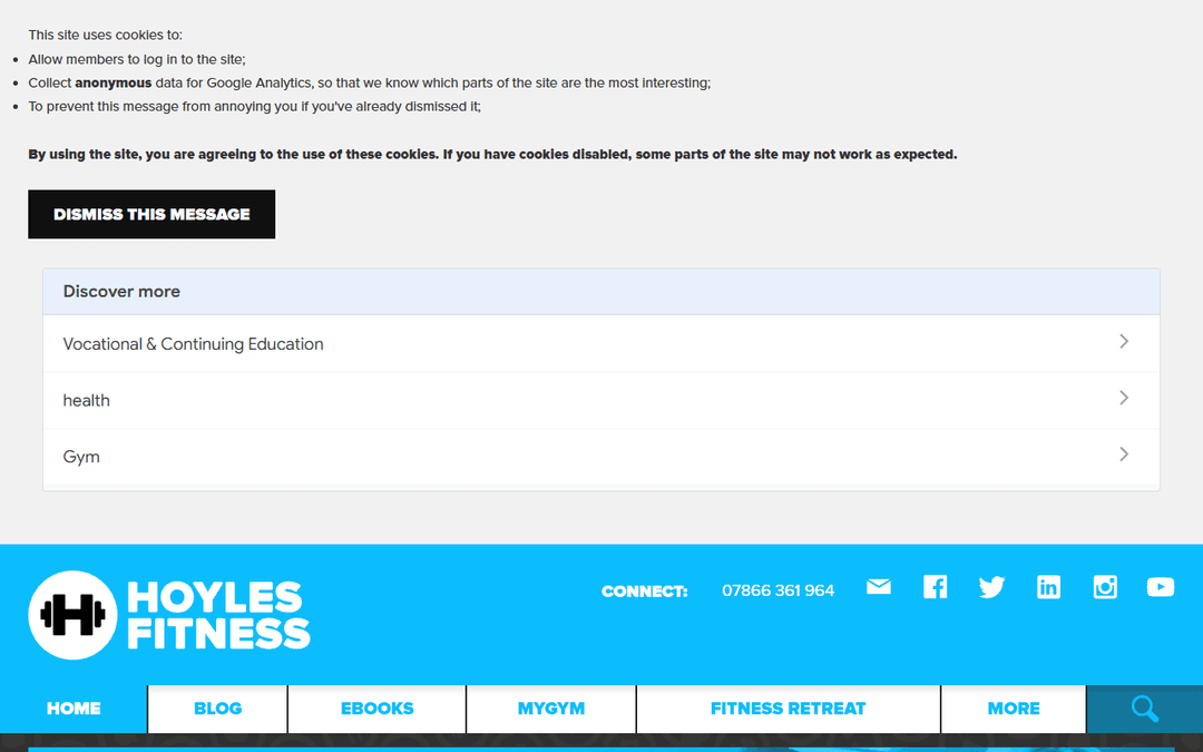 hoylesfitness.com publisher screenshot