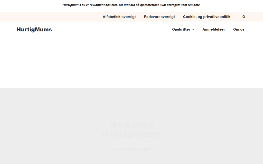 hurtigmums.dk publisher screenshot