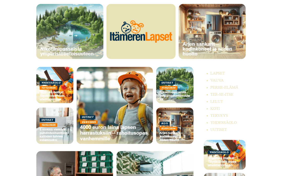 itamerenlapset.fi publisher screenshot