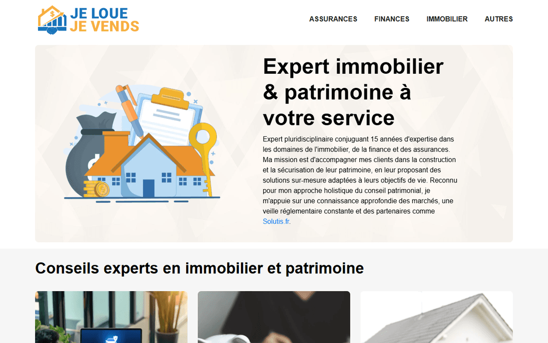 Capture d'écran de l'éditeur jeloue-jevends.com