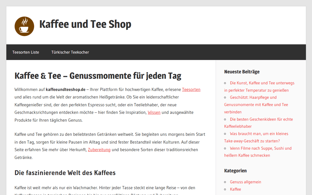 kaffeeundteeshop.de publisher screenshot