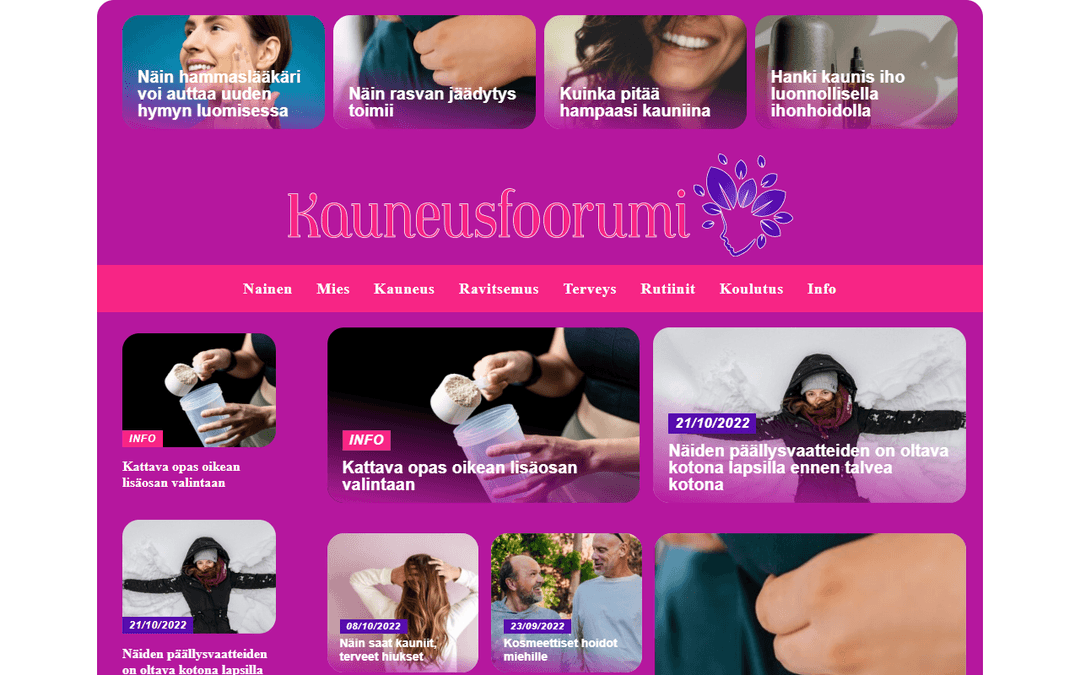 kauneusfoorumi.fi publisher screenshot