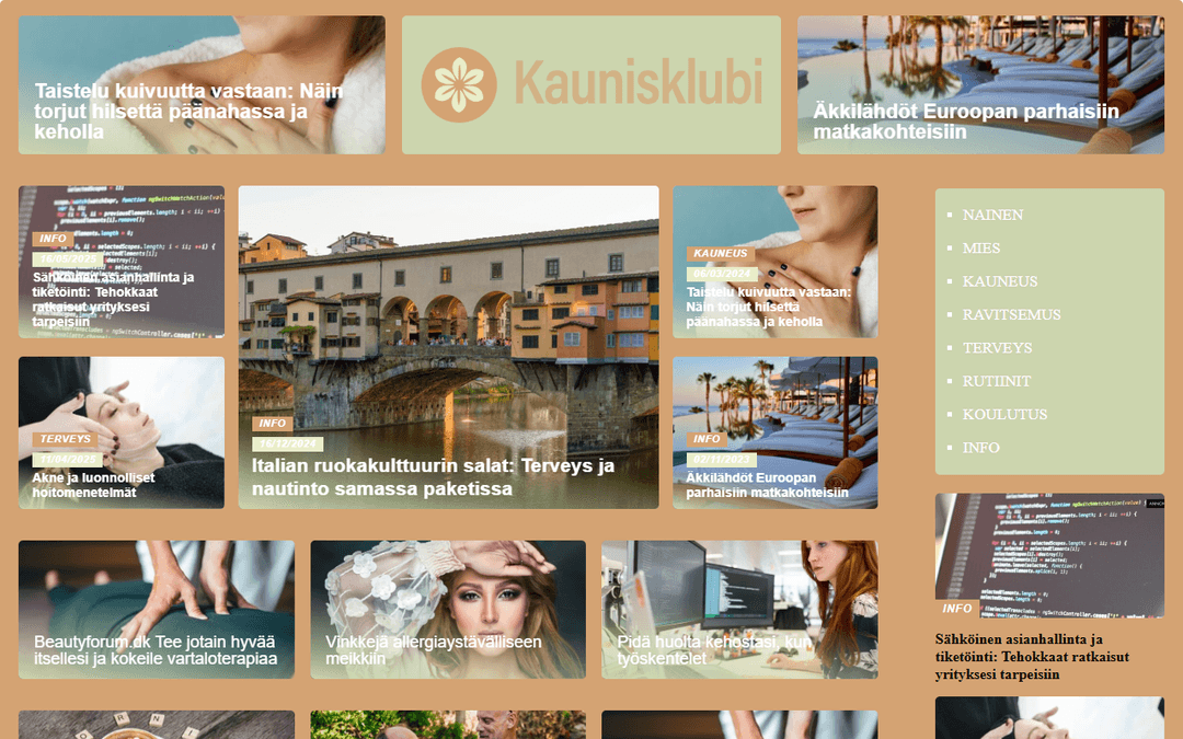 kaunisklubi.fi publisher screenshot