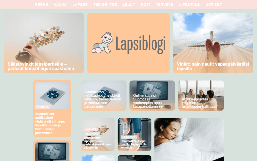lapsiblogi.fi publisher screenshot