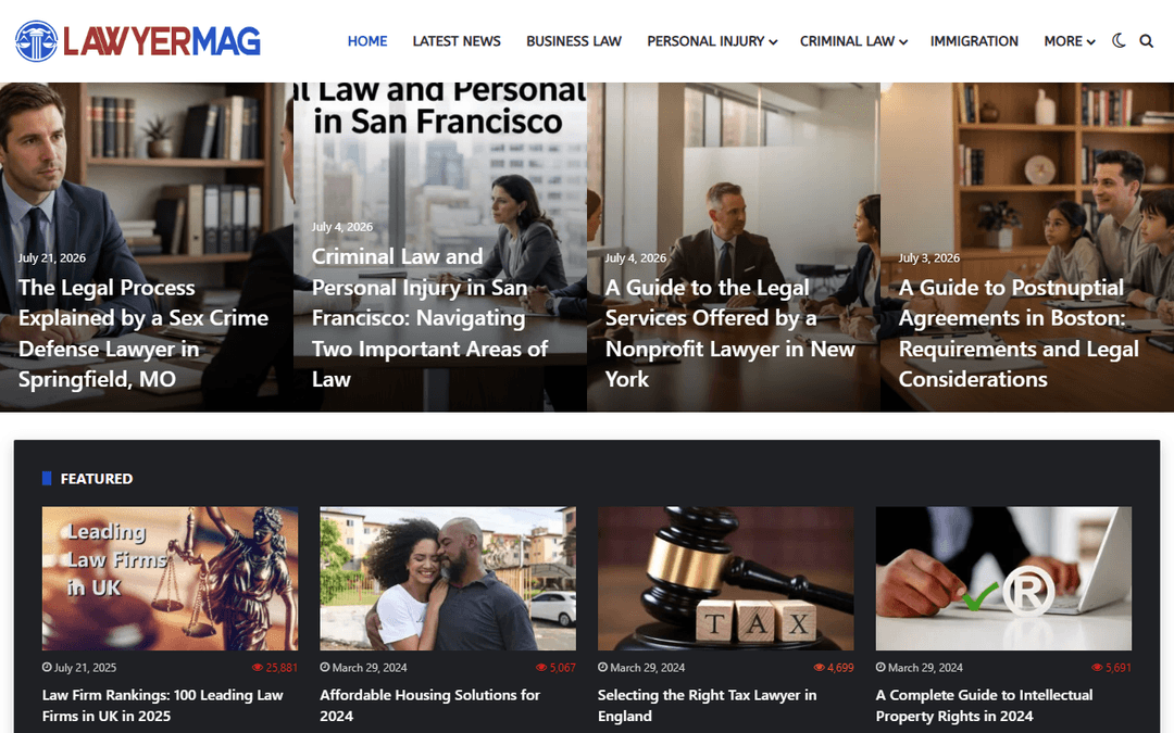 lawyermag.co.uk publisher screenshot