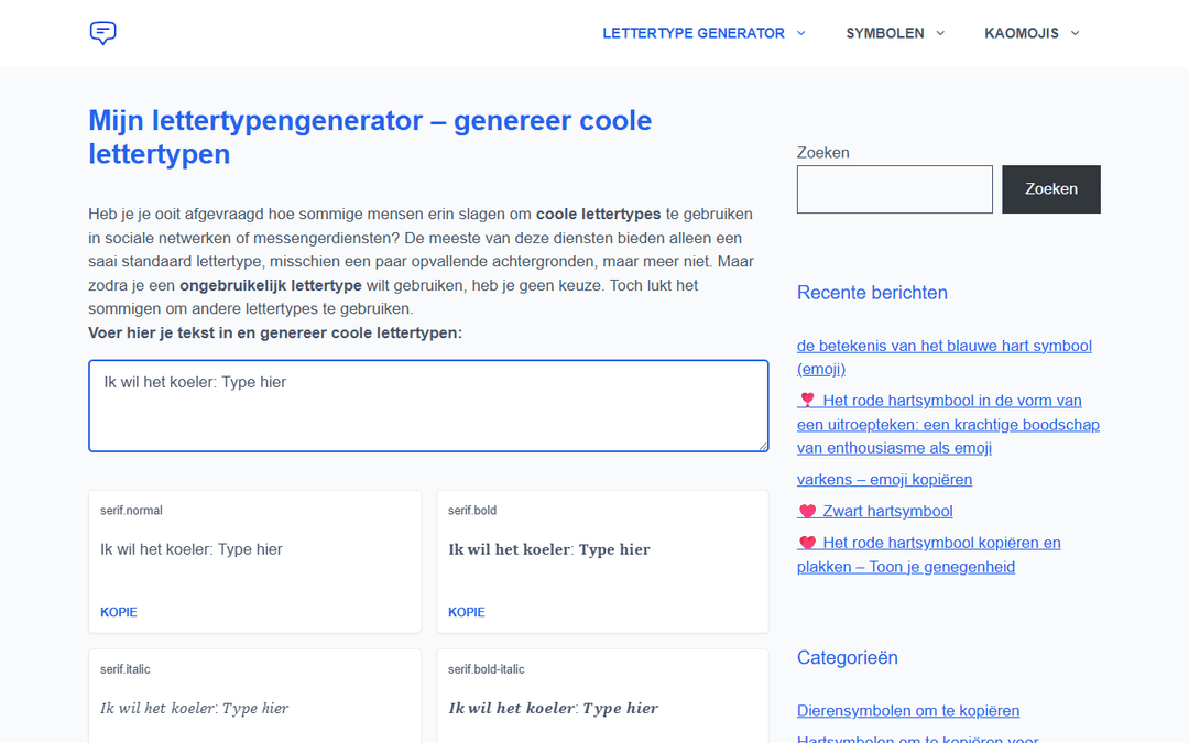 lettertype-generator.nl publisher screenshot