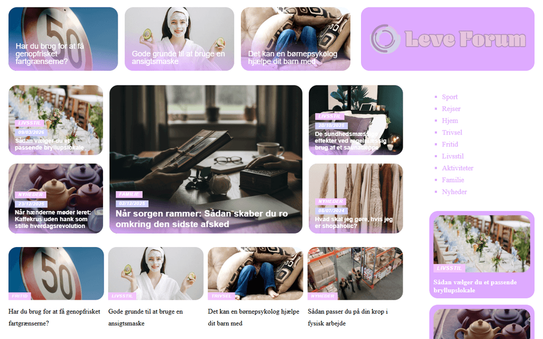 leveforum.dk publisher screenshot
