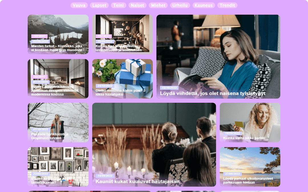 luxurydesign.fi publisher screenshot