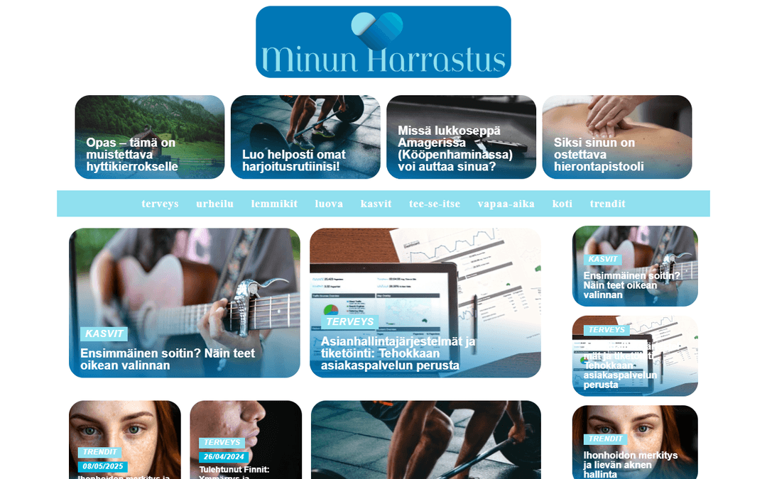 minunharrastus.fi publisher screenshot
