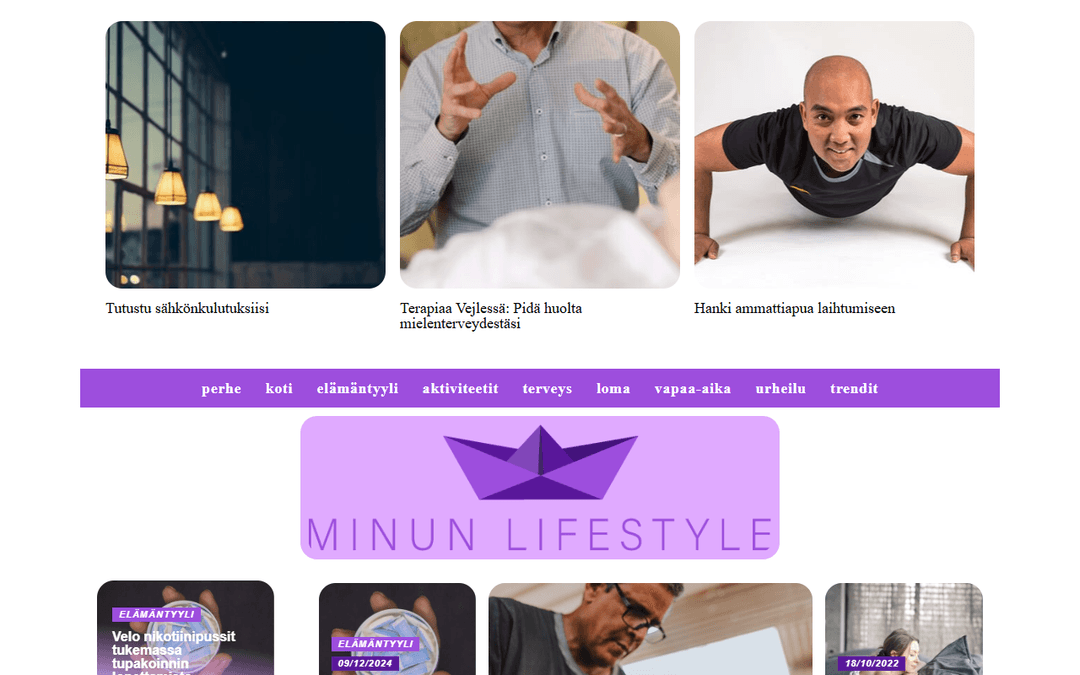 minunlifestyle.fi publisher screenshot