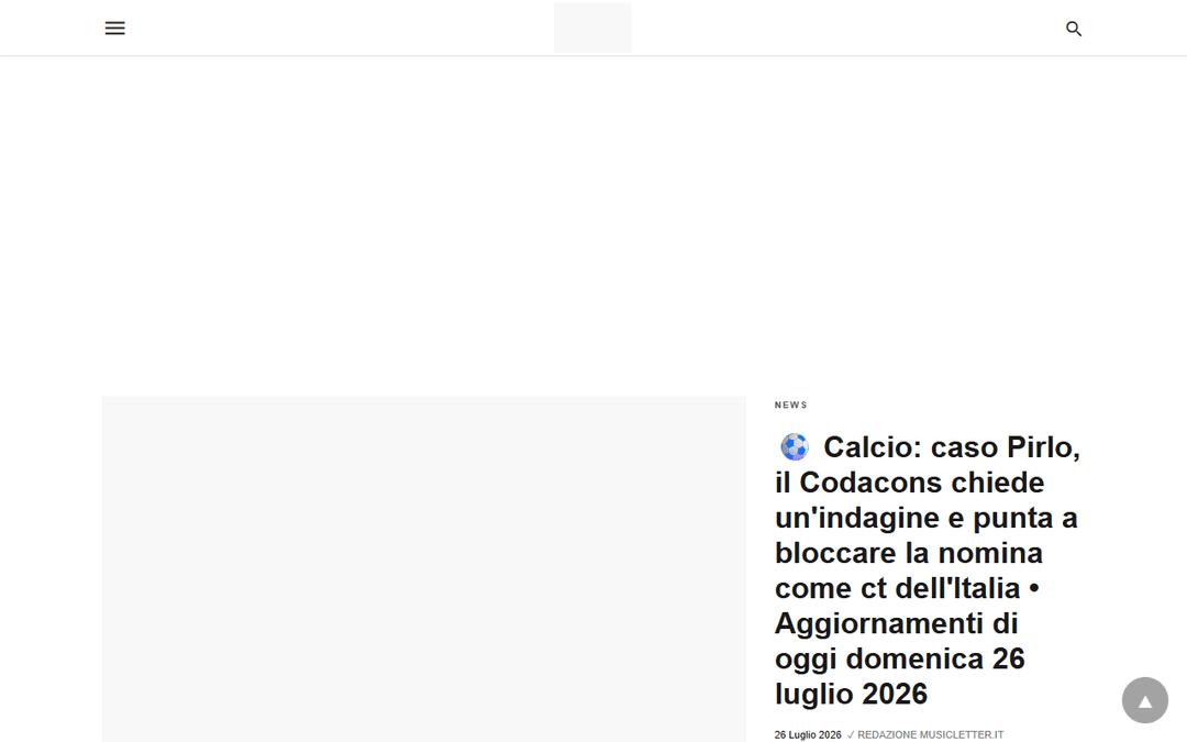 musicletter.it/home publisher screenshot