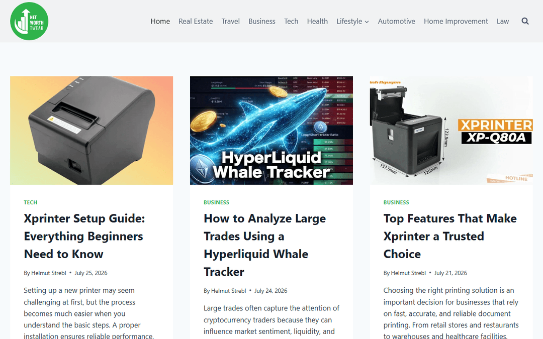 networthtweak.com publisher screenshot