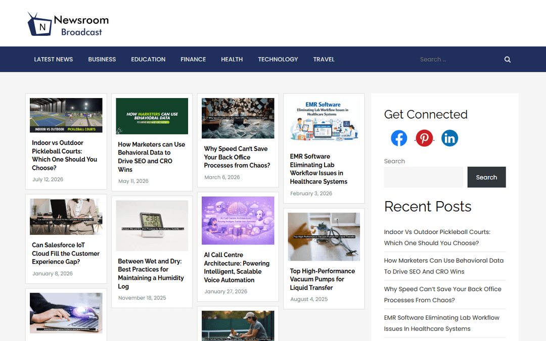 newsroombroadcast.com publisher screenshot