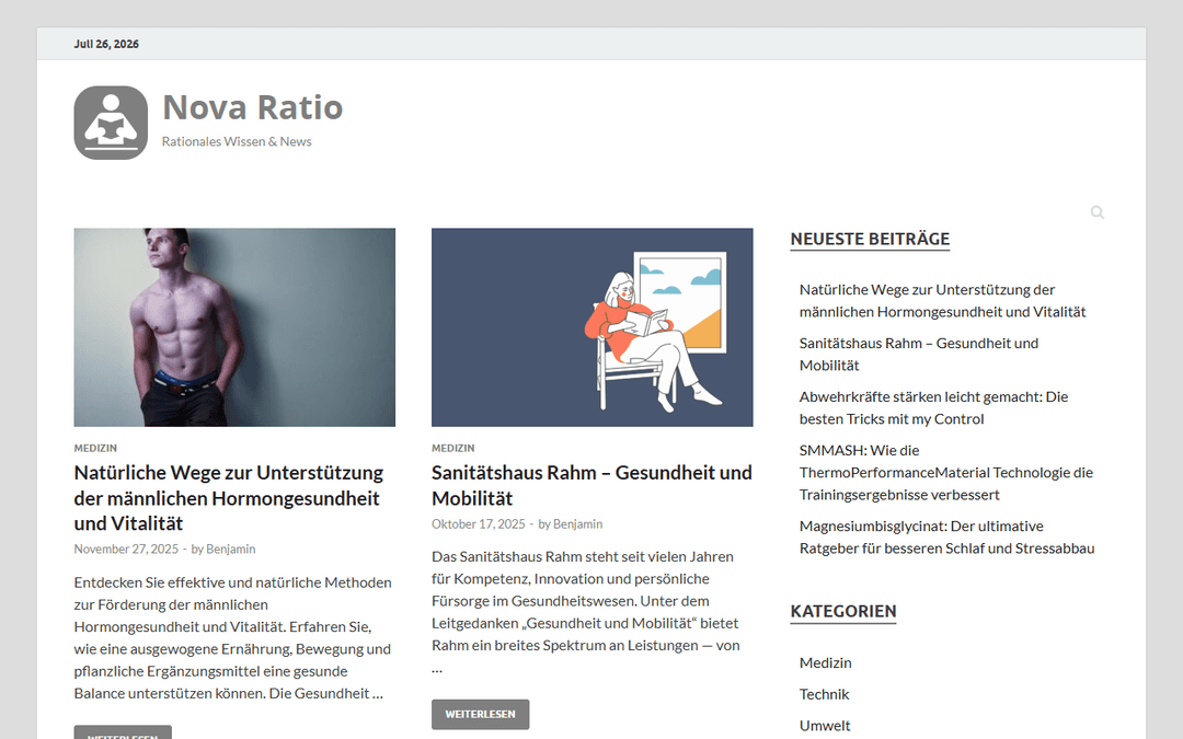 nova-ratio.de publisher screenshot