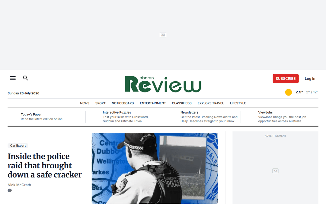 oberonreview.com.au publisher screenshot