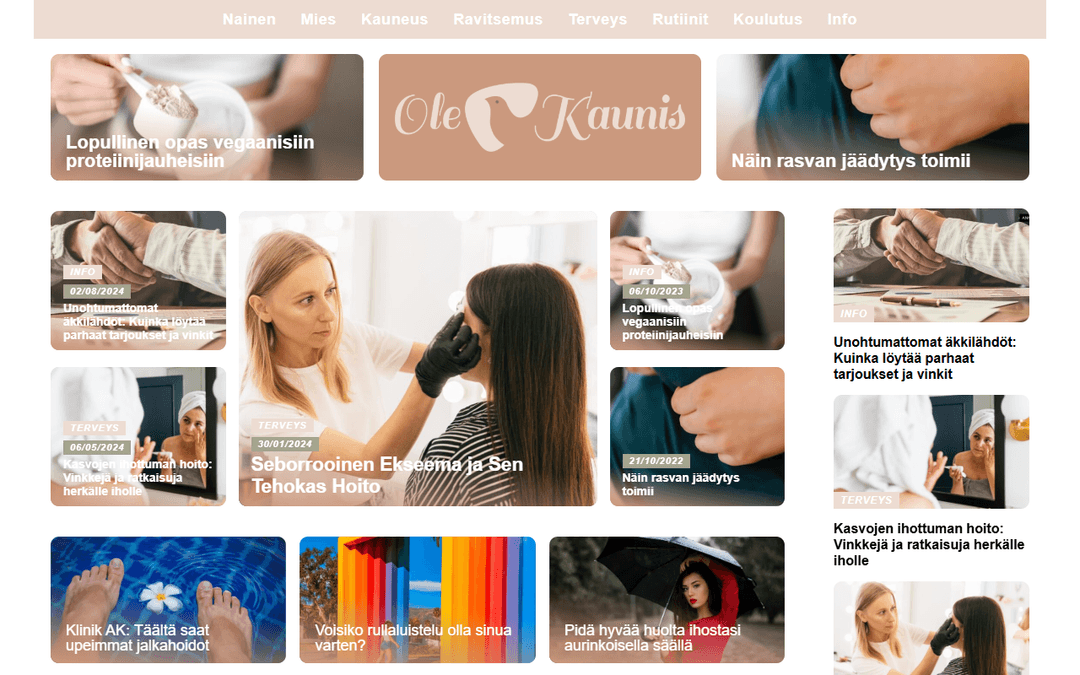olekaunis.fi publisher screenshot