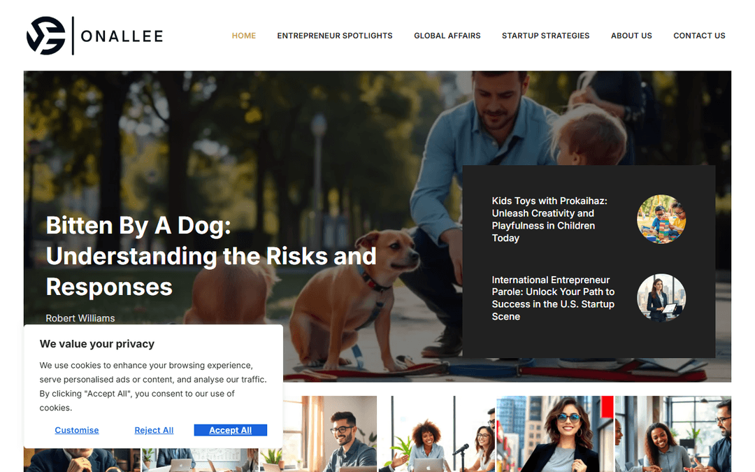 onallee.com publisher screenshot