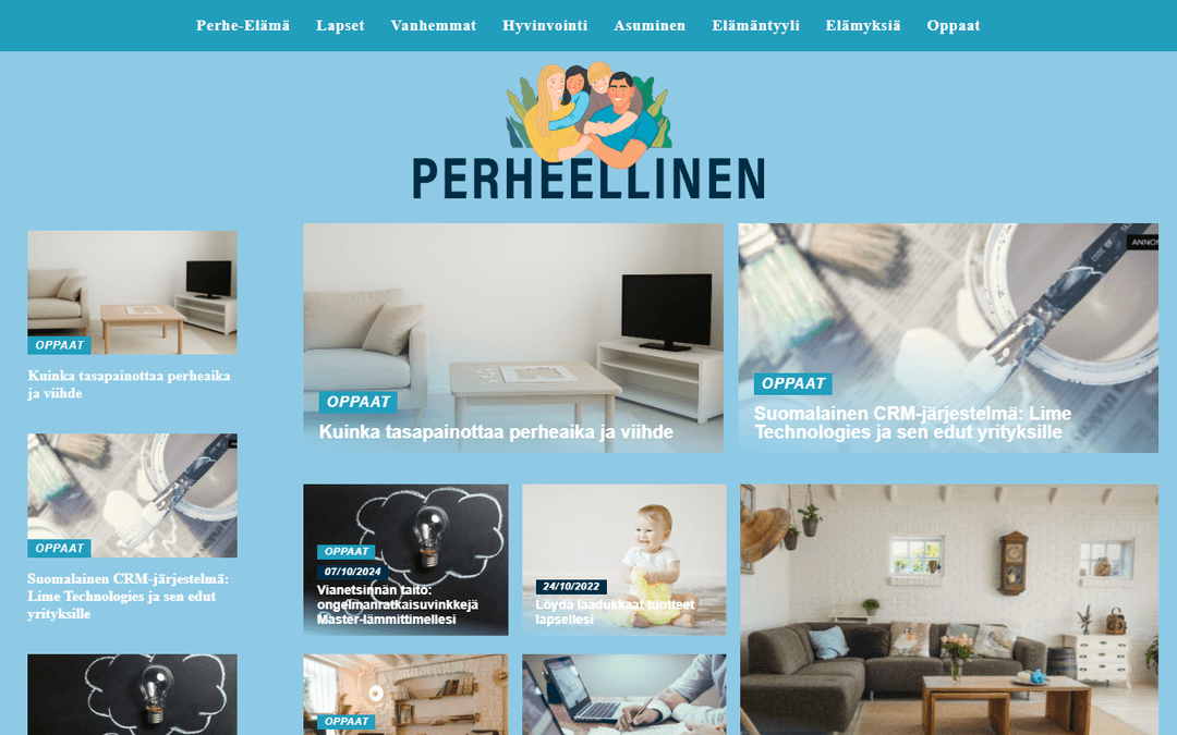 perheellinen.fi publisher screenshot