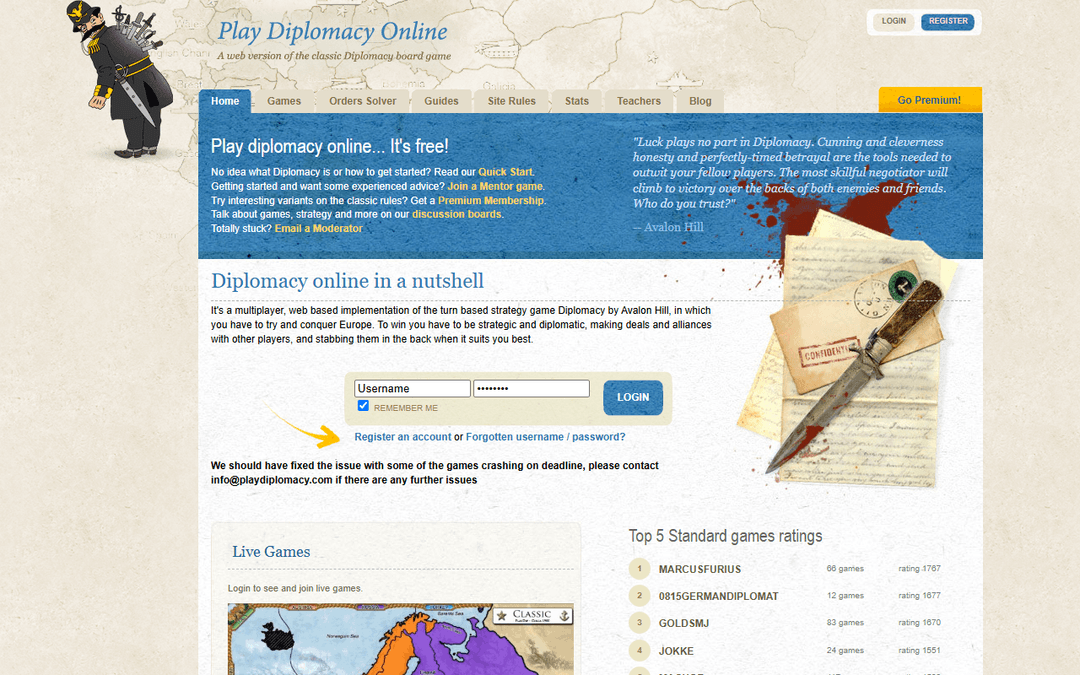 playdiplomacy.com publisher screenshot