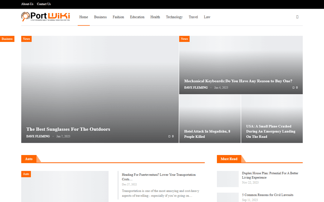 portwiki.net publisher screenshot