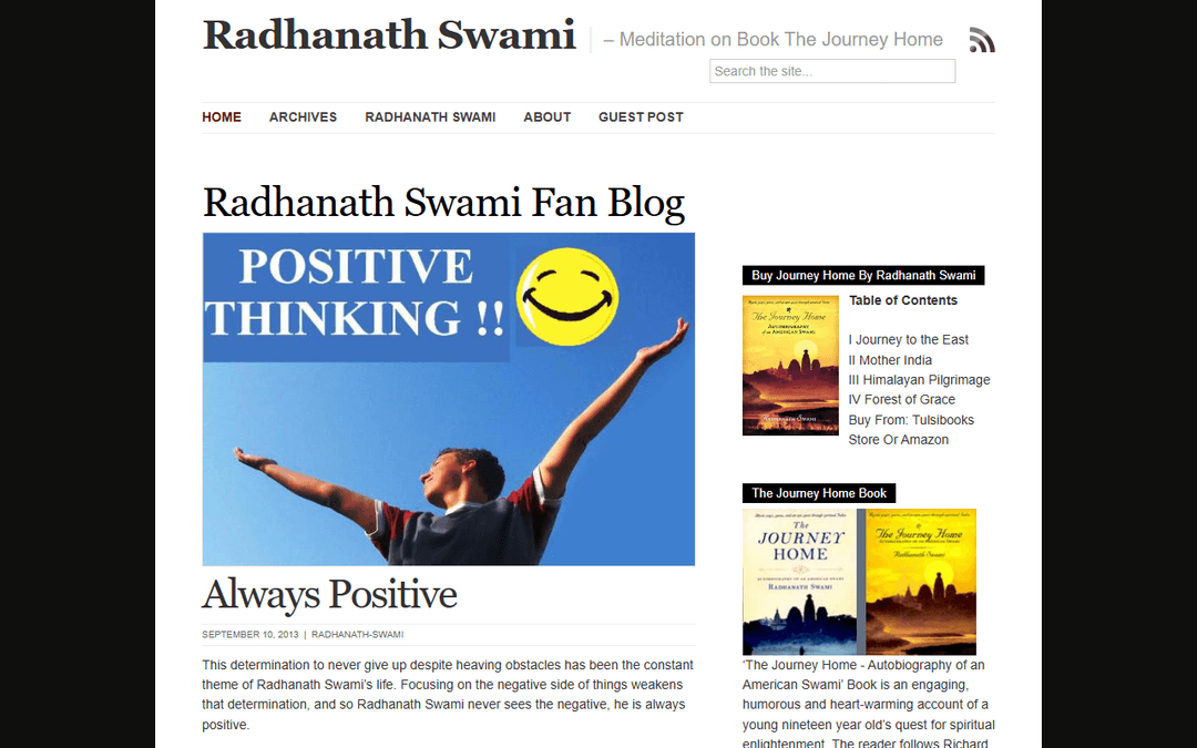 radhanath-swami.net publisher screenshot