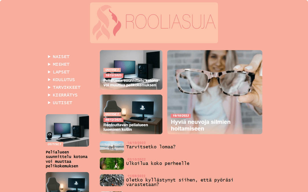 rooliasuja.fi publisher screenshot