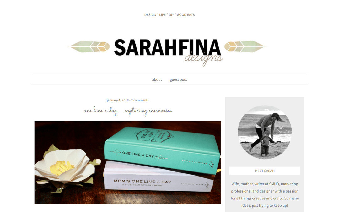 sarahfinadesigns.com publisher screenshot