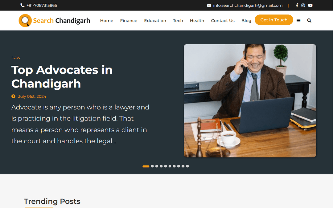 searchchandigarh.com publisher screenshot